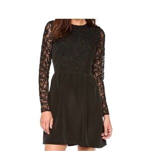 Dolce Vita Long Sleeve Black Embroidered Dress​​​